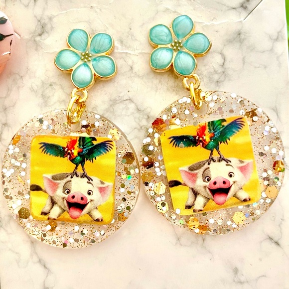 Moana Acrylic Earrings - Picture 1 of 4